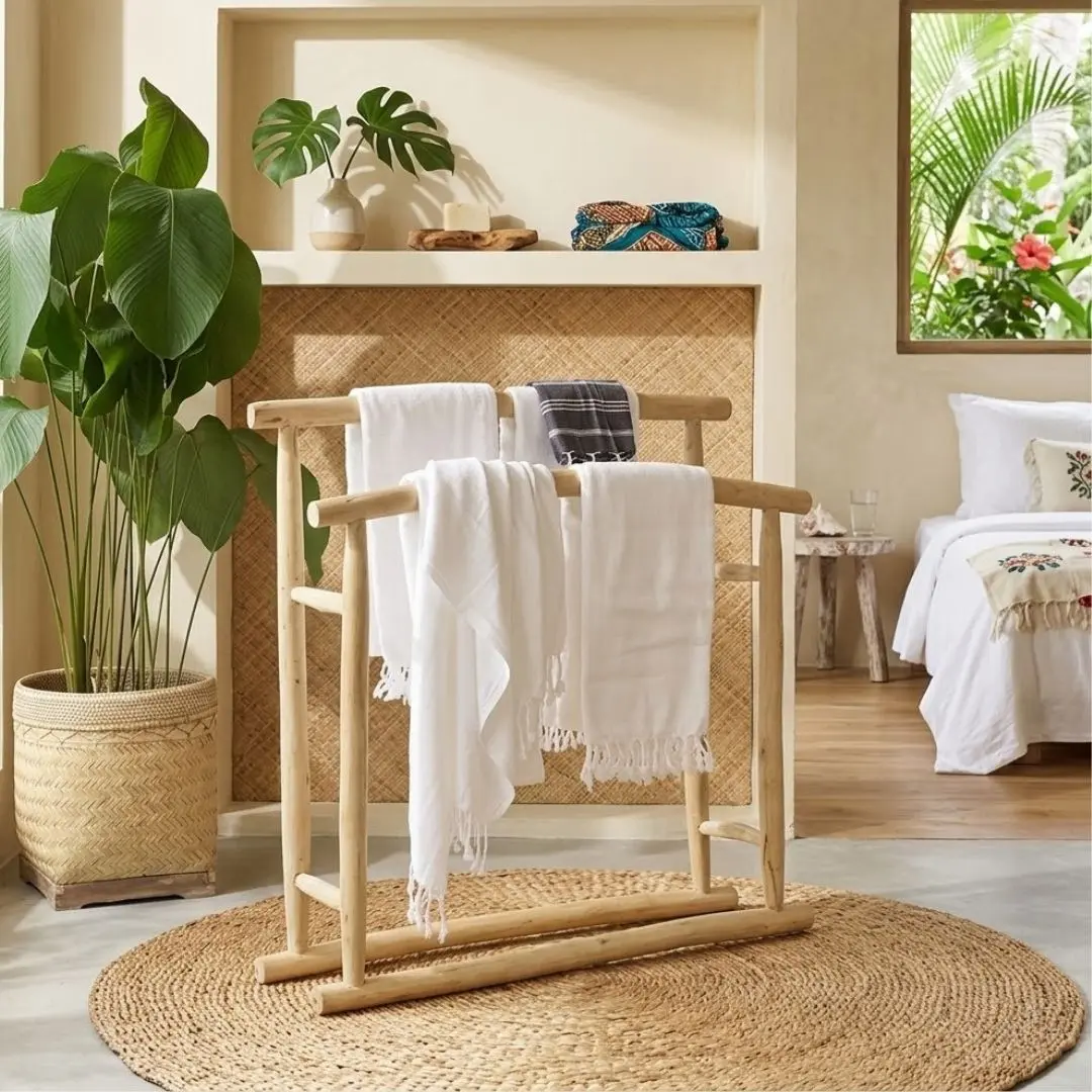 teak branch Miscellaneous Indonesia Jenna Towel Hanging Rack export furniture